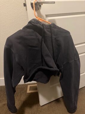 Classic Black Cropped Hoodie by Stori